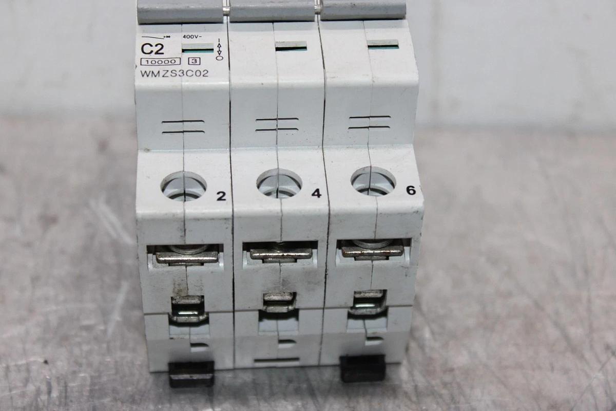 Used EATON CIRCUIT BREAKER WMZS3C02 480/277 VAC 2 AMP 3-POLE *WARRANTY*
