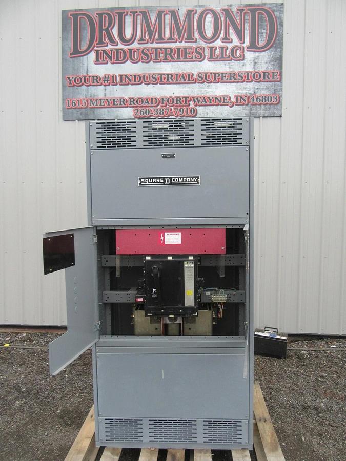 Used 1600 A SQUARE D ENCLOSED 500 VDC QED POWER BREAKER SWITCH NEMA 1 PAF361600DC1286