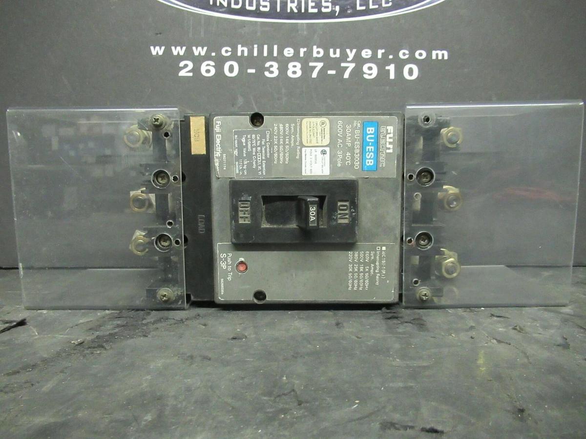 Used 30 AMP FUJI ELECTRIC BREAKER BU-ESB3030 600 VAC 3 POLE **WARRANTY INCLUDED**