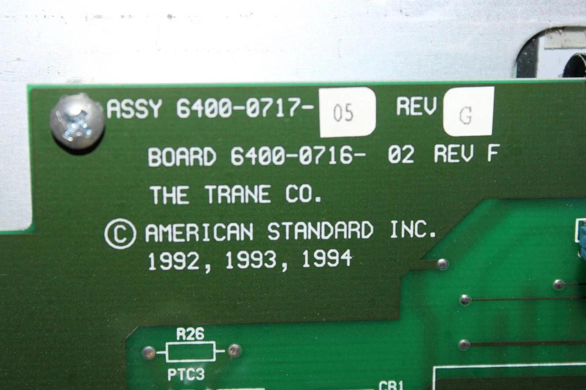 Used TRANE CHILLER ADAPTIVE CONTROL INTERFACE 6400-0828-01 X13650448-08 REV. K