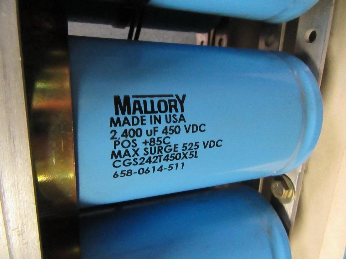 Used EATON DC CAPACITOR BANK ASSEMBLY 101614091 21" L x 6 3/4" W x 14 1/4" Tall