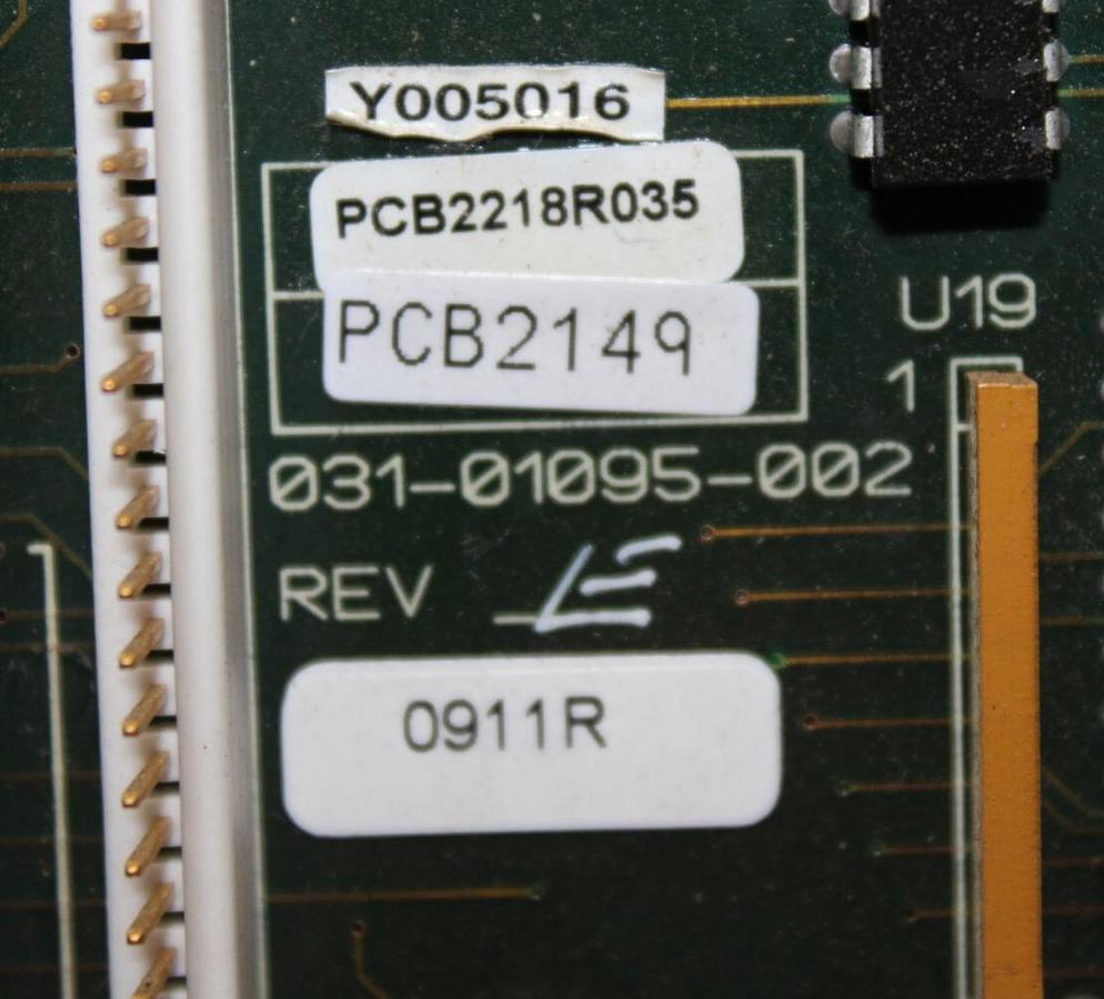 Used YORK HVAC CHILLER PROCESSING CIRCUIT BOARD 031-01095-002 REV. E **WARRANTY**