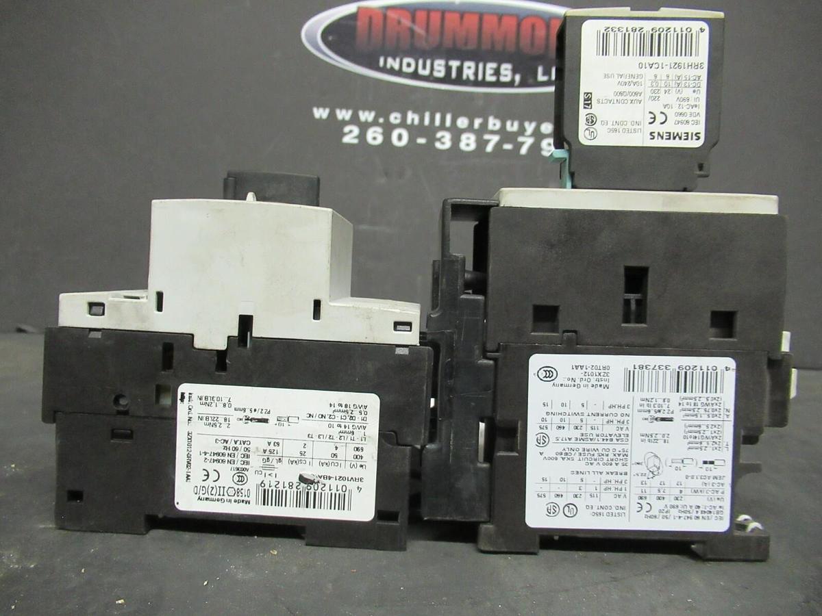 Used SIEMENS MANUAL MOTOR START 3RV1021-4BA10 600 VAC 20 AMP 20 HP