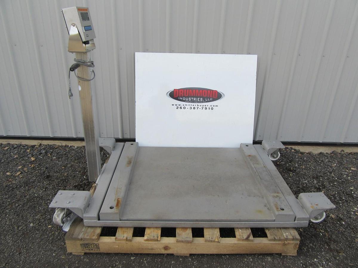 Used 3' X 3' SPX / GSE PROVEX PORTABLE FOOD GRADE STAINLESS FLOOR SCALE FAIRBANKS