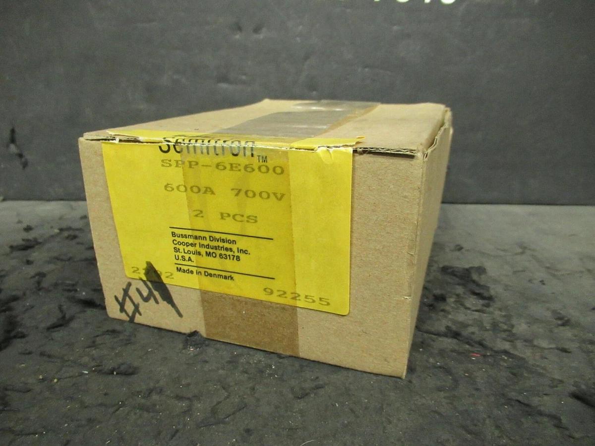 (2 ea) NEW IN BOX BUSS SEMITRON SPP-6E600 600 AMP 700 V FUSES BUSSMANN COOPER
