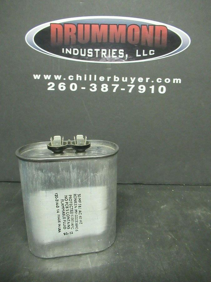 Used RONKEN CAPACITOR P91D22306H06 30 MF 10000AFC 580 VAC 60 HZ **WARRANTY**