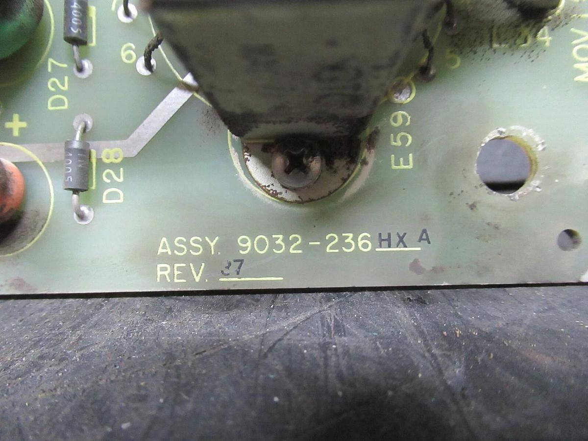 Used WESTINGHOUSE SOFT STARTER CONTROL BOARD 9032-236HXA REV. 37 0061-604 REV. 21