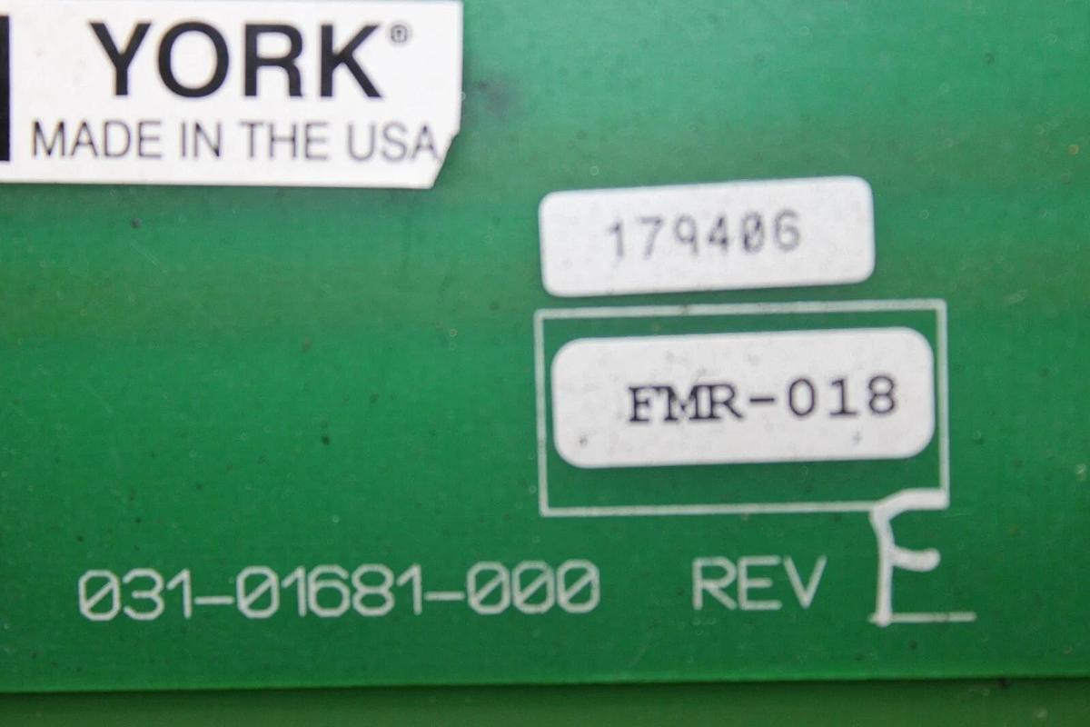 Used YORK VFD GATE CONTROL CIRCUIT BOARD 031-01681-000 REV. F **WARRANTY**