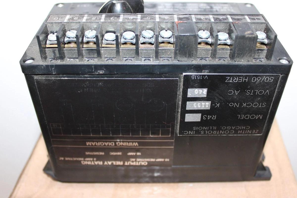 Used ZENITH CONTROLS IN-PHASE MONITOR R43 W/ BYPASS SWITCH **WARRANTY**