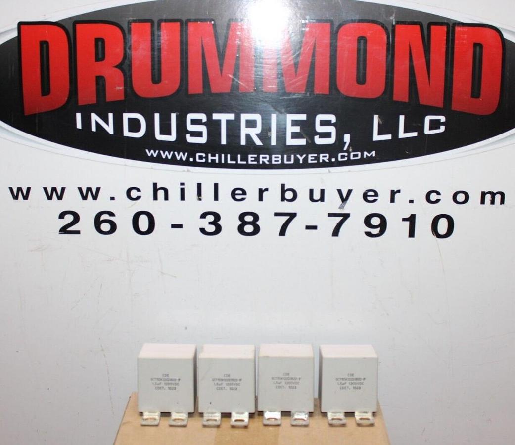 Used LOT OF 4 CDE CAPACITOR SCT155K122D3B22-1F 1200 VOLT 1.5 uF CDET. 1023 *WARRANTY*
