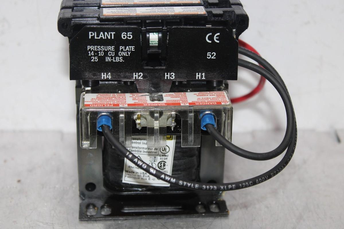 Used SQUARE D TRANSFORMER 9070TF50D2 0.05 KVA HIGH: 240/480 VOLT LOW: 24 VOLT