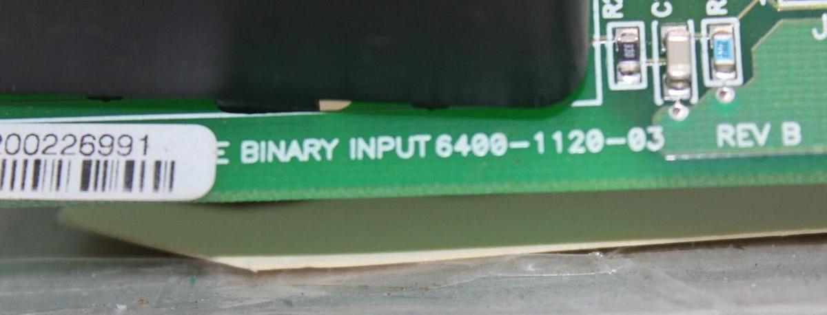 Used TRANE HIGH VOLTAGE BINARY INPUT 6400-1120-03 REV. B X13650729-03 REV. C