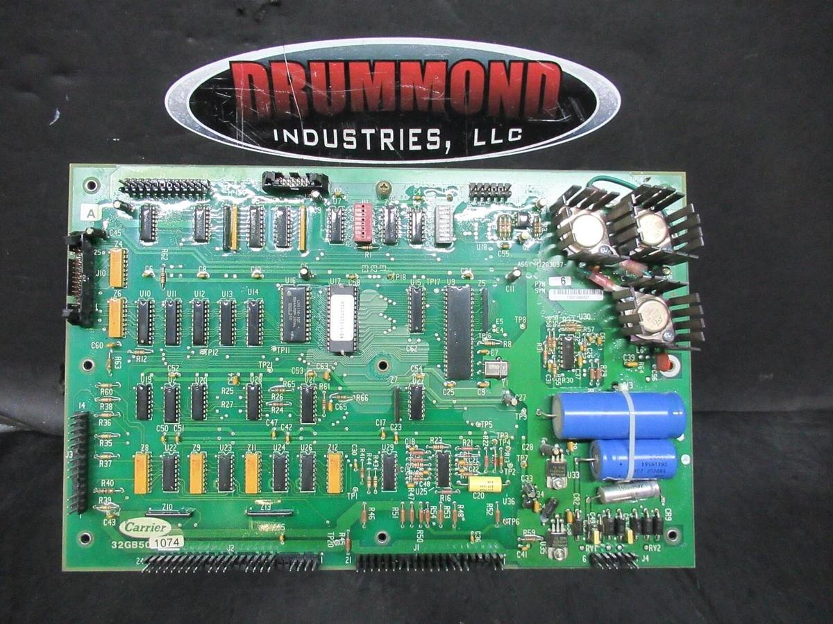 Used CARRIER CHILLER MICROPROCESSOR CIRCUIT BOARD 32GB501074 ASSY: HT2003097-6