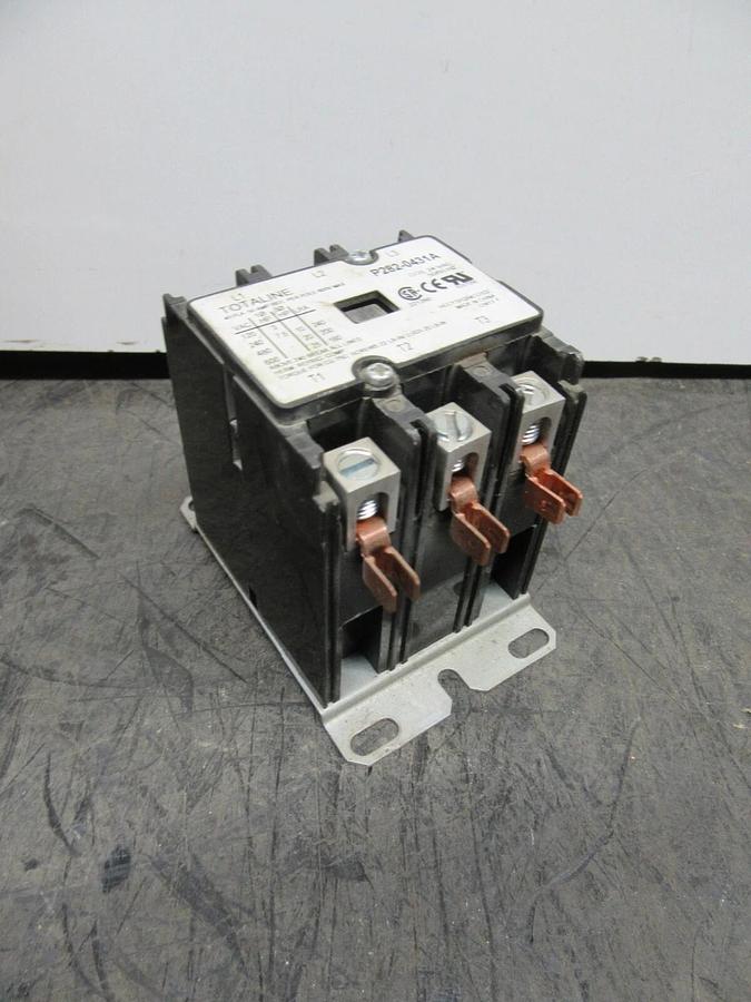 Used TOTALINE P282-0413A 40 AMP 600 VAC 25 HP 3-POLE COIL: 24 VAC **WARRANTY**