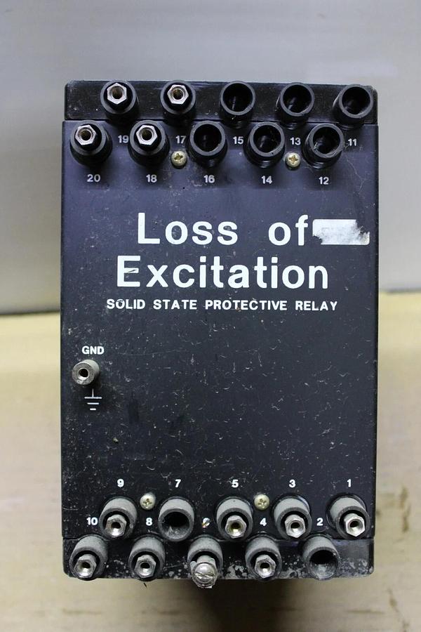 Used BASLER ELECTRIC LOSS OF EXCITATION SOLID STATE PROTECTIVE RELAY BE1-40Q
