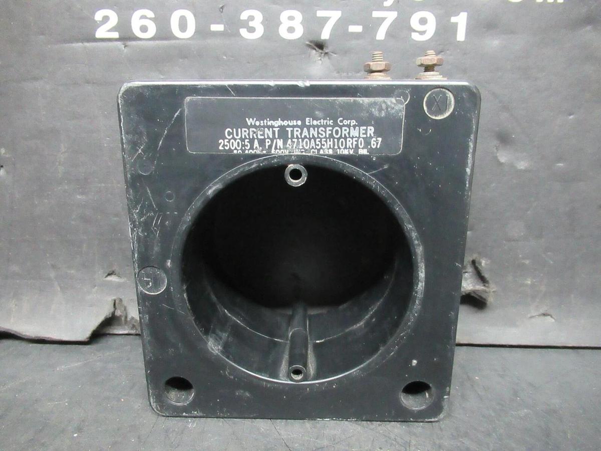 Used WESTINGHOUSE CURRENT TRANSFORMER 4710A55H10 2500:5 50-400 HZ 600 VOLT 10 KV