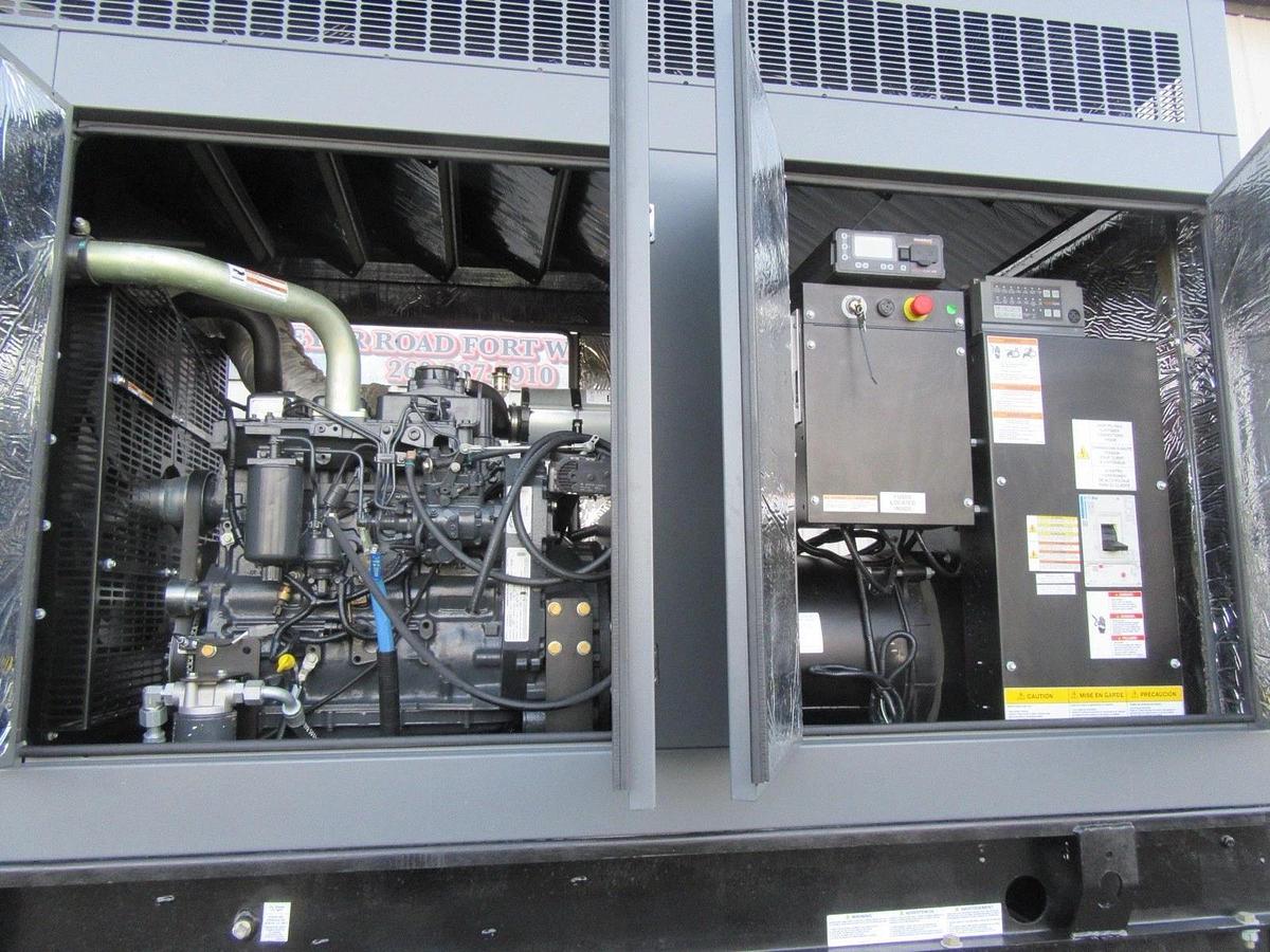 Used 80 KW DIESEL GENERATOR GENERAC 120/240V FPT BRAND NEW SOUND ENCLOSED VIDEO 50 KW