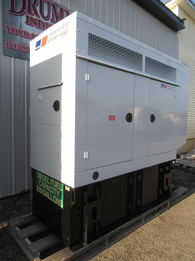 Used 50 KW DIESEL GENERATOR MTU 120/208V 3 PH JOHN DEERE SOUND ENCLOSED 158 HRS VIDEO 2016