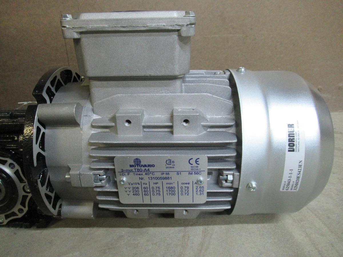 MOTOVARIO CONVEYER MOTOR T80-A4 32M020ES423EN 0.75 HP 460V 2.65A W/ 6213754-026