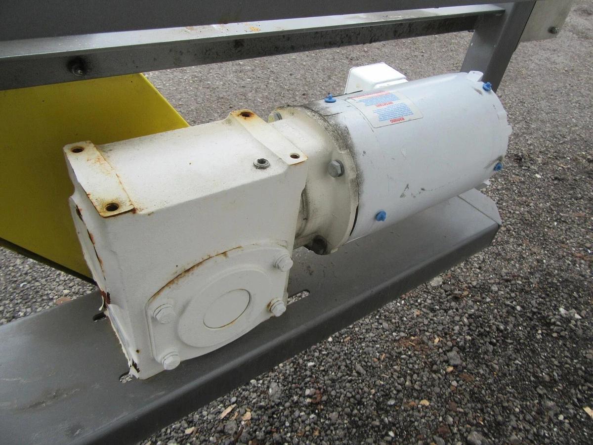 Used 4 1/2"  X 80" LONG SENTRY PLASTIC BELT BOTTLE CONVEYOR 1 HP 230/460 V 3 PH