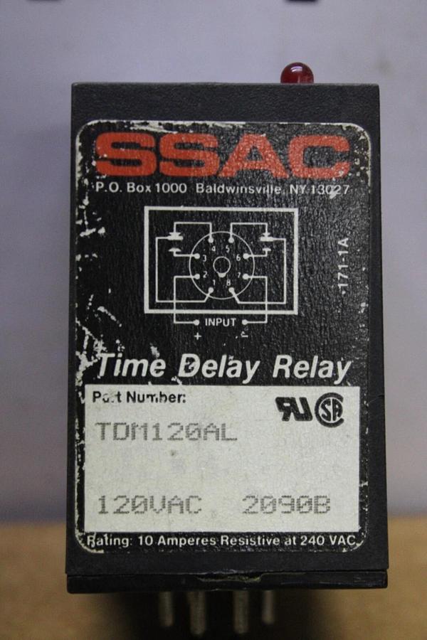 Used LOT OF 2 SSAC TIME DELAY DIGI-SET RELAY TDM120AL 120 VAC **WARRANTY INCLUDED**