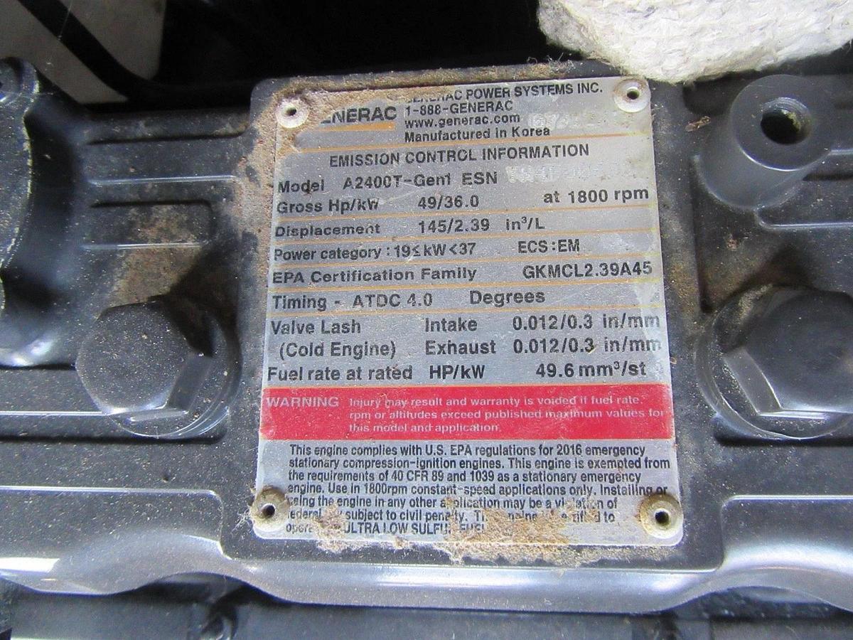 Used 30 KW DIESEL GENERATOR GENERAC 120/240 VOLT ONLY 305 HRS SOUND ENCLOSED VIDEO