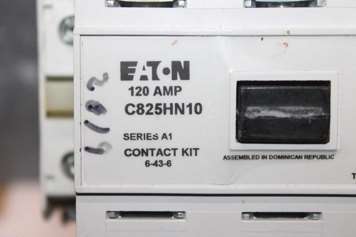 Used EATON CONTACTOR C825HN10 120 AMP 600 VOLT 3-POLE 3 HP *WARRANTY*
