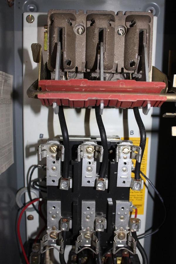 Used SQUARE D FUSIBLE COMBINATION STARTER 8538SDG14 60 AMP NEMA 3R SIZE 2 600V