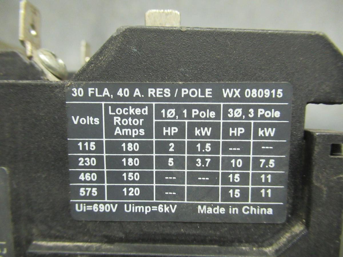 Used COPELAND CONTACTOR 012-3030-00 15HP 30A 40A/RES **WARRANTY INCLUDED**