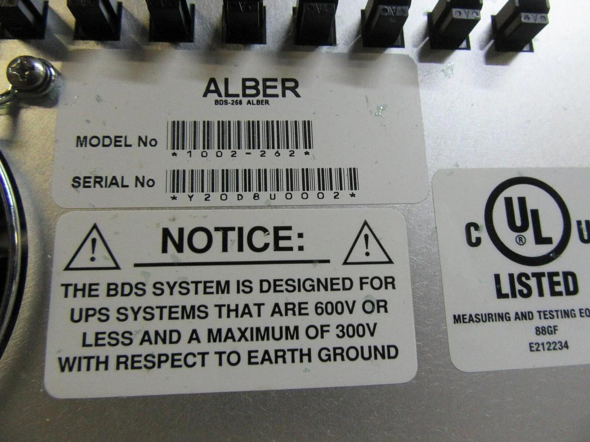 Used ALBERCORP RTM-XLR RESISTANCE TEST MODULE 1002-262 x6 DCM x11 LOAD CONNECTIONS