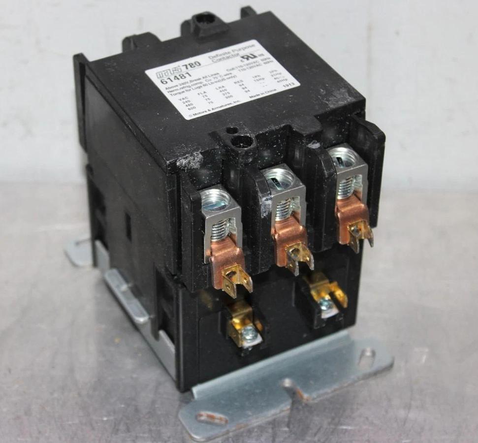 NIB MOTORS & ARMATURES MARS 780 CONTACTOR 61481 75 AMP 600 VAC 40 HP