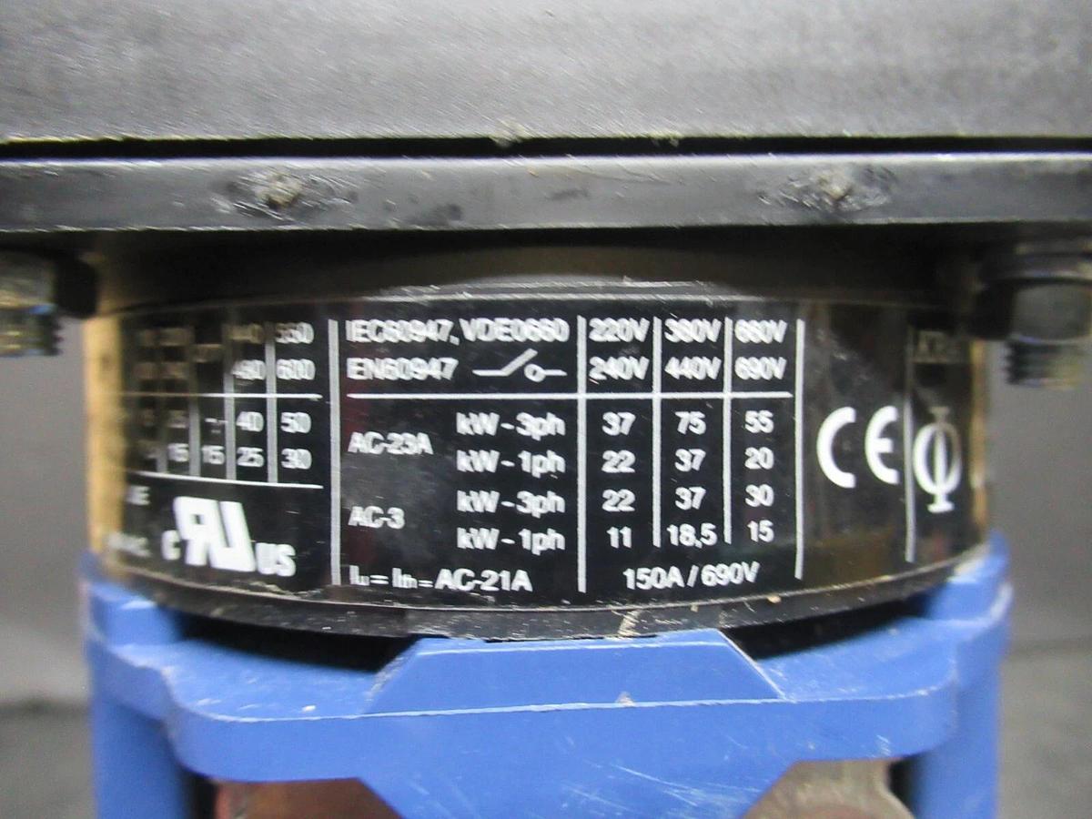 Used KRAUS + NAIMER C125-6 + CAD-11 GENERAL PURPOSE ROTARY CAM SWITCH 600 VAC 150 AMP