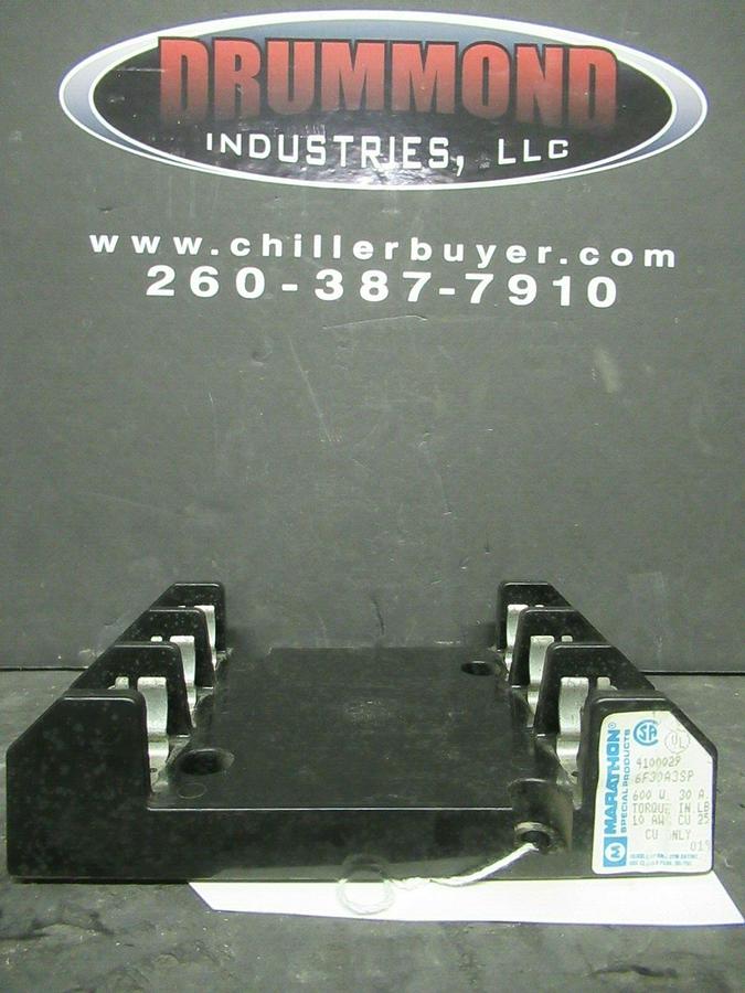 Used MARATHON FUSE HOLDER 6FS30A3SP FOR 30 AMP 600 V FUSES **WARRANTY**