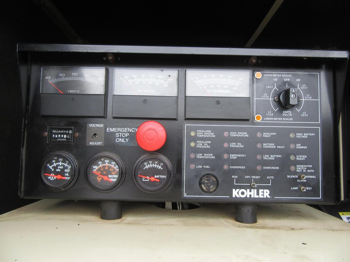 Used 50 KW DIESEL GENERATOR KOHLER 120/240V 50REOZJC ENCLOSED VIDEO
