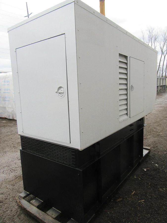 Used 50 KW DIESEL GENERATOR ISUZU 4BG1T 120/240 V SINGLE PH RE-CONNECTABLE ENCLOSED