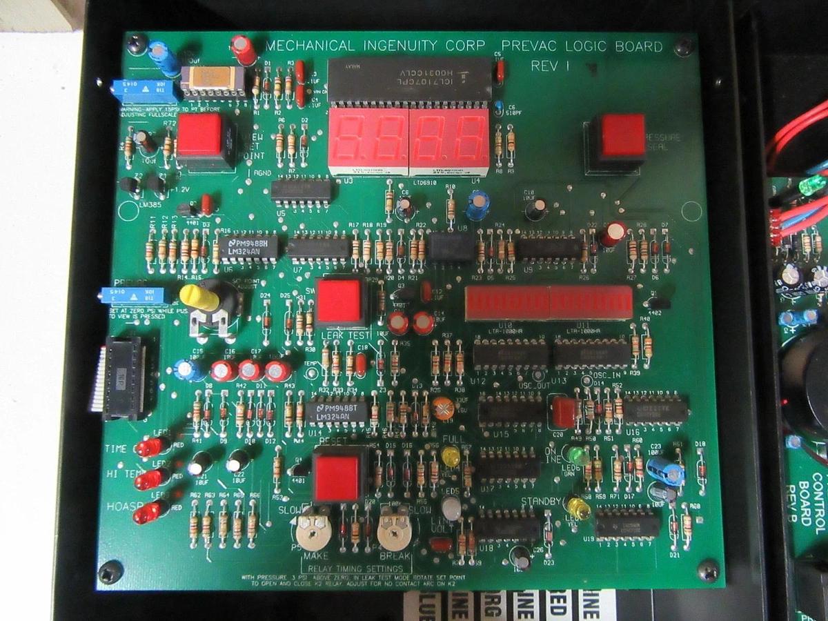 Used MECHANICAL INGENUITY PRELERT & PREVAC CHILLER PRESSURE / LEAK PREVENTION SYSTEM