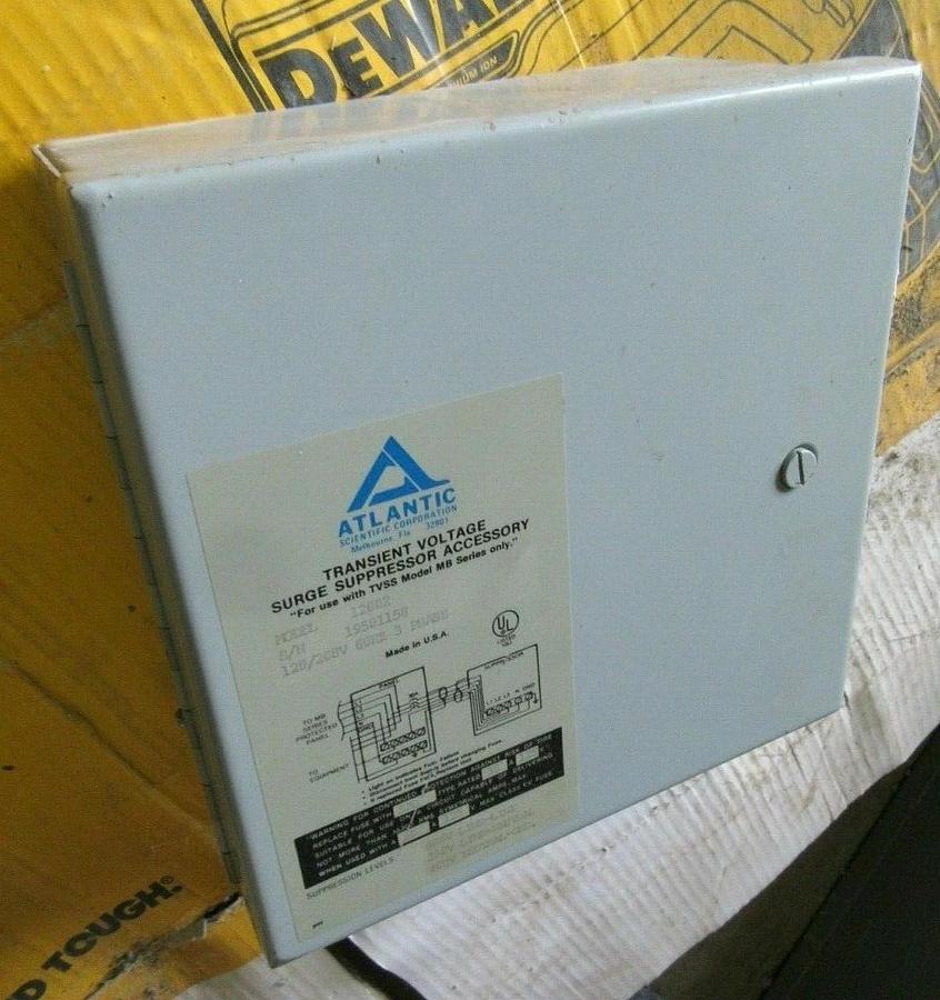 Used ATLANTIC TRANSIENT VOLTAGE SURGE SUPRESSOR 12002 208V 60 HZ 3-PHASE *WARRANTY*