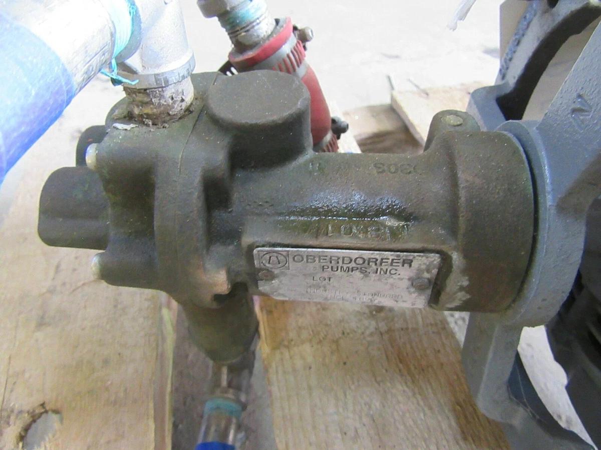 Used OBERDORFER BRONZE GEAR PUMP N991-32 W/ MARATHON NO-G063 MOTOR 0.5HP 460V 3-PHASE