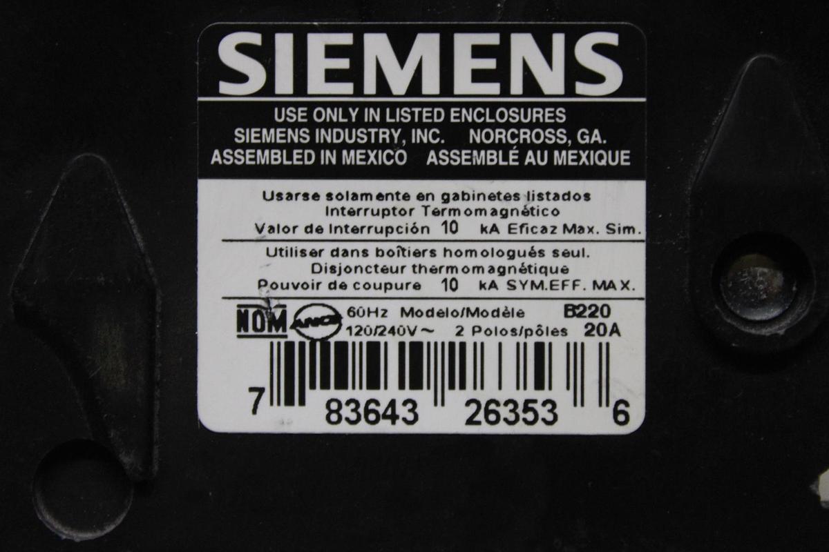 LOT OF 5 NEW SURPLUS SIEMENS BRREAKER B120 20 AMP 120/240V 1-POLE