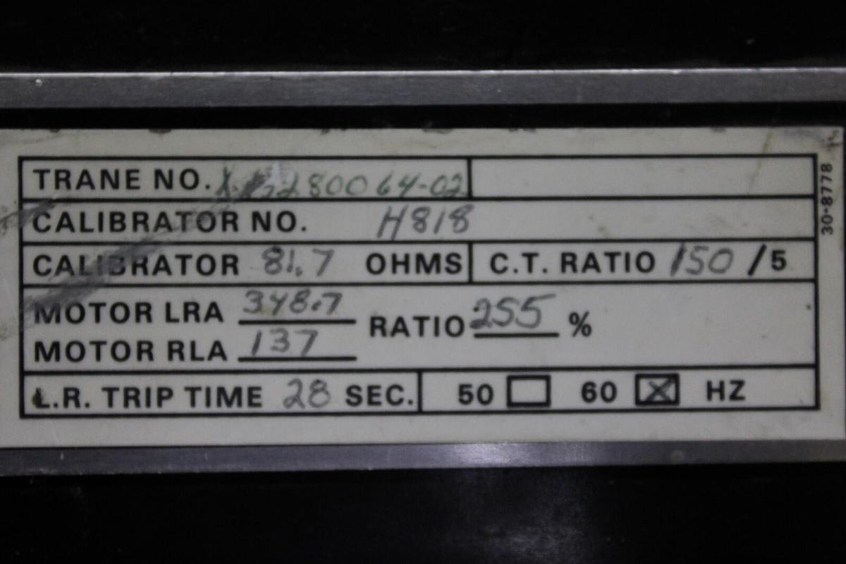 Used TRANE SOLID STATE MOTOR PROTECTION MODULE X13280064-02 **WARRANTY**