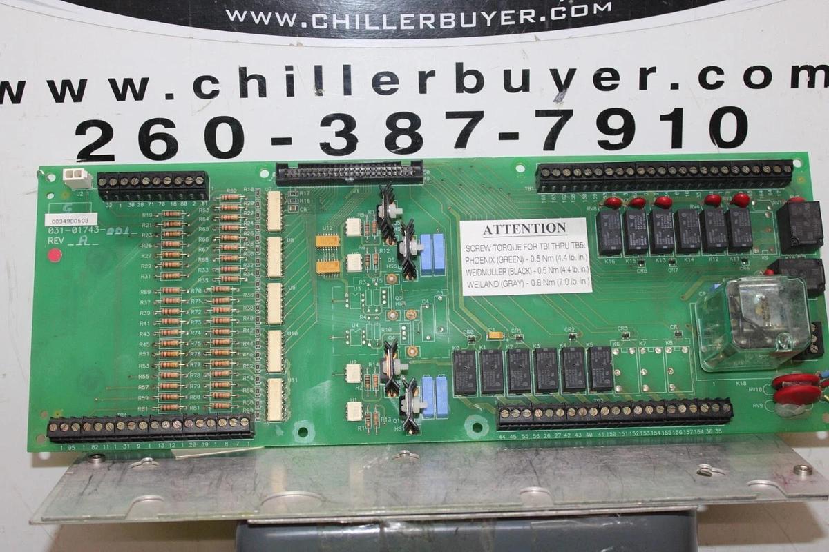 Used YORK HVAC CHILLER I/O CIRCUIT BOARD 031-01743-001 REV. A **WARRANTY INCLUDED**