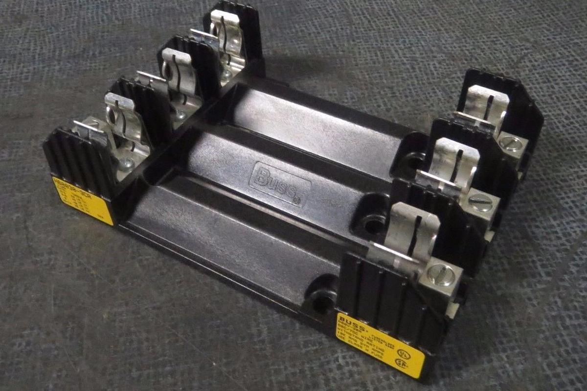Used BUSS BLOCK FUSE HOLDER 30 AMP // 600V  MODEL: H60030-3CR **WARRANTY!**