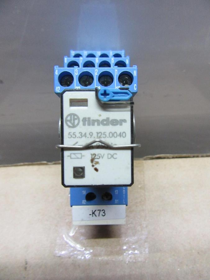 Used LOT OF 4 FINDER RELAY 55.34.9.125.0040 7 AMP 125 VDC W/ 94.04 BASE