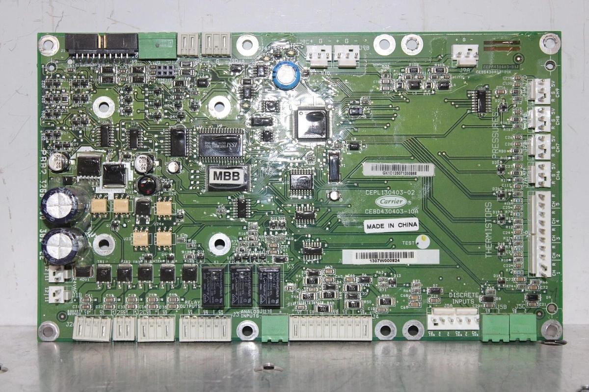 Used CARRIER HVAC MICRO PROCESSOR CIRCUIT BOARD CEPL130403-02 CEBD430403-10A