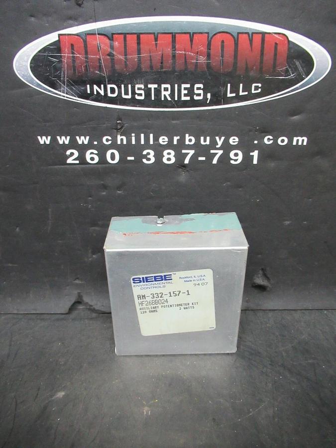 Used SIEBE ENVIROMENTAL CONTROLS AUXILIARY POTENTIOMETER KIT AM-332-157-1 120 OHM 2 W