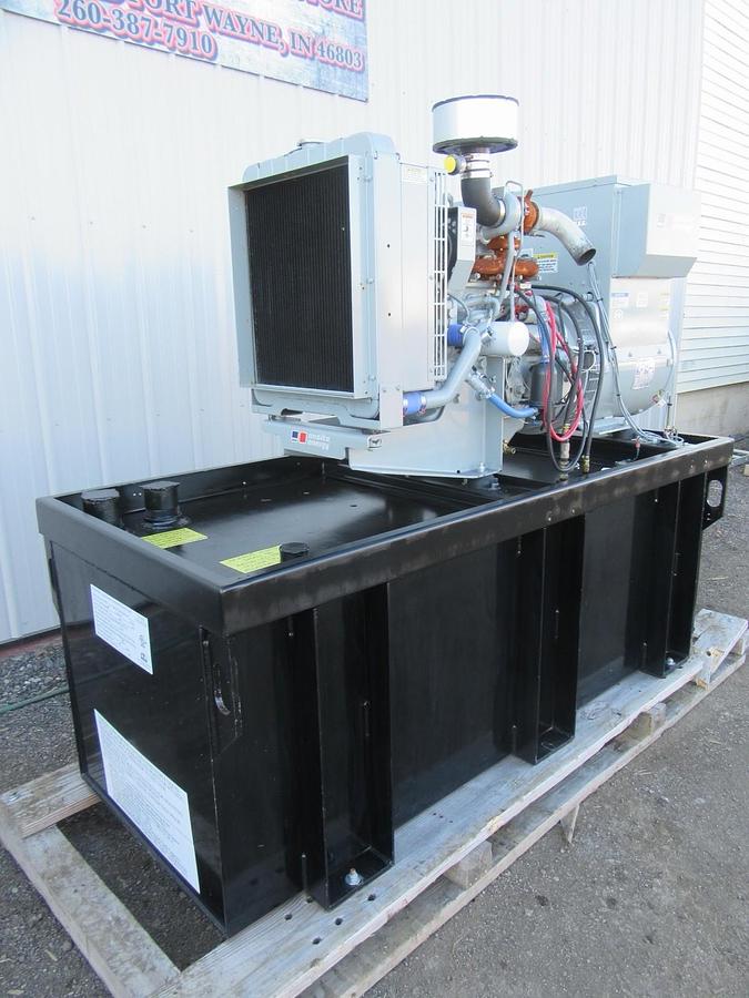 Used 30KW DIESEL GENERATOR MTU 120/240 VOLT 4024 JOHN DEERE 391 HRS SINGLE PH VIDEO