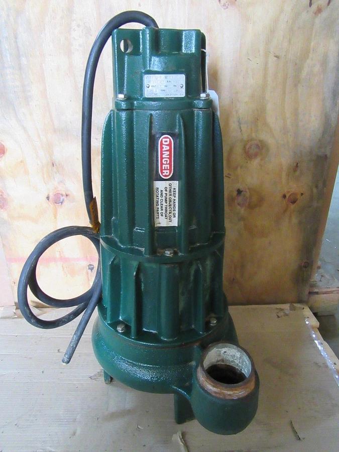 Used ZOELLER SUMP PUMP G6122-S 460VAC 2HP 1750RPM 3PHASE 60HZ 3.4 AMP 6122-0267
