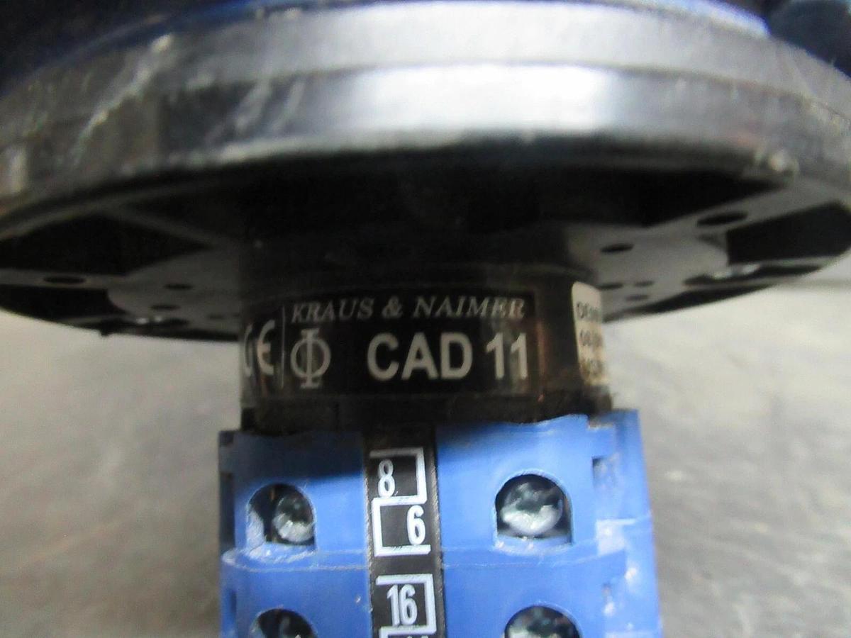 Used KRAUS + NAIMER C125-6 + CAD-11 GENERAL PURPOSE ROTARY CAM SWITCH 600 VAC 150 AMP