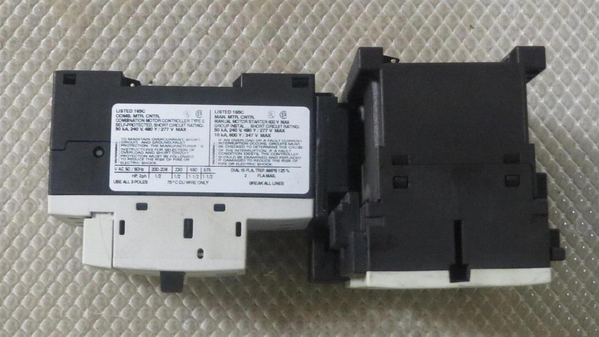 Used SIEMENS SIRIUS MOTOR START SET 1.4-2 AMP # 3RV1011-1BA15 W/ 3RT1016-1BB42 X 2