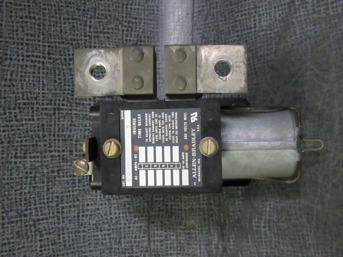 Used ALLEN-BRADLEY INVERSE TIME RELAY 810-NX47 **WARRANTY INCLUDED**